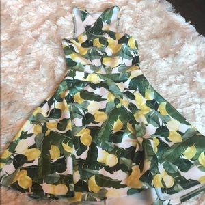 Patterned scuba dress